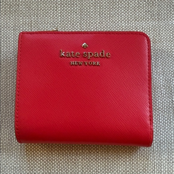 kate spade Handbags - Kate Spade Sm Zip Bifold Wallet, Staci, Digital Red (648), Style WLR00143, NWT